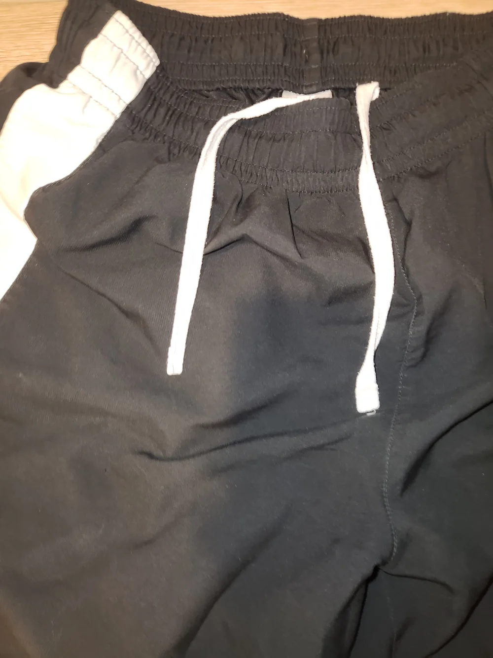 Nike Men's Black Shorts with White Side Stripe